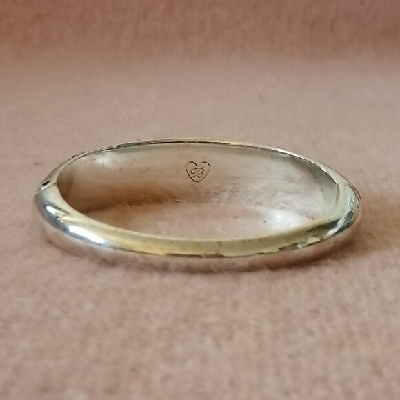 Brighton Crystal Voyage Bracelet--Silver Tone Hinged Bangle w/Rainbow Stones - Picture 3 of 4